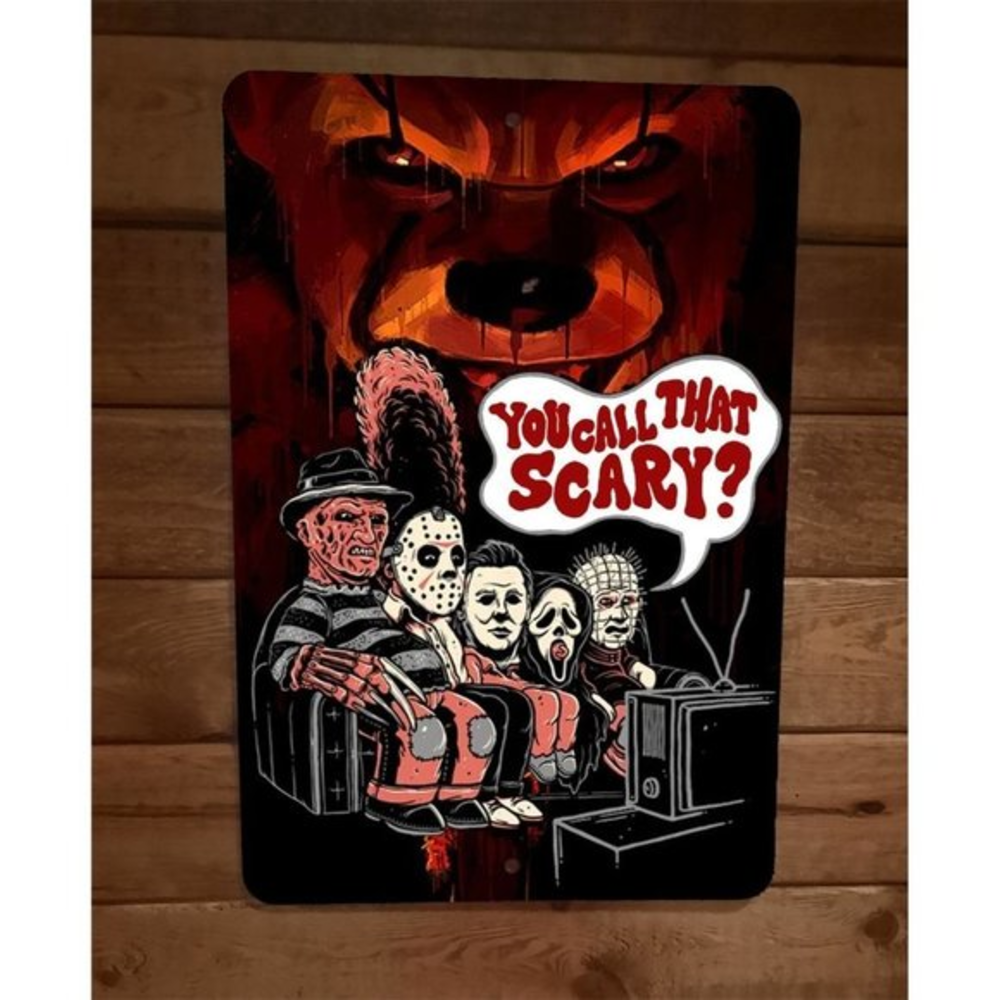 You Call That Scary Halloween Horror Jason Freddy 8x12 Metal Wall‎ Sign Poster